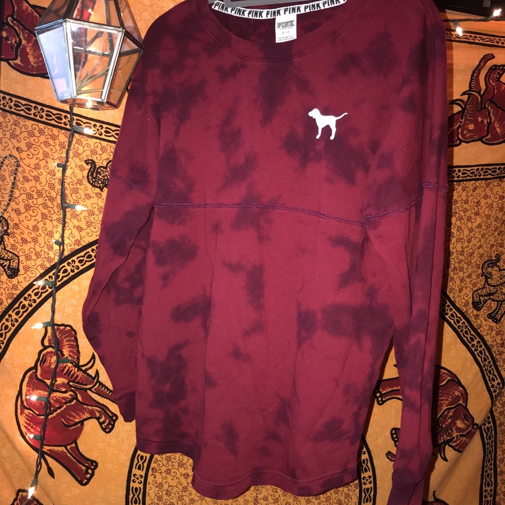 MAROON VS PINK CREWNECK SWEATSHIRT